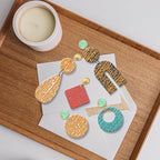 CHGCRAFT Polymer Clay Texture Sheets Sandpaper Texture Silicone Clay Texture Mat Silicone Texture Stamps Clay Modeling Pattern Pad for DIY Clay Jewelry Earrings Clay Mat
