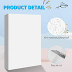 LuckyFoam White 4 Pack 12x7.5x2 inch Foam Sheets 2 Inch Thick Polystyrene Rectangles XPS Foam Board Craft for Insulating DIY Modeling Art Supplies