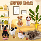Mayboos 6 Pcs Needle Felting Kit, Animal Needle Felting Beginner Kits Wool Felt Needle Felting Tools with Instruction for DIY Craft Animal Home Decoration (Cute Dog)