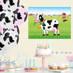 ASTARON Pin The Tail on The Cow Game with 30 Tail Stickers for Farm Birthday Supplies Pin Game, Boys Girls Animal Party Favors Christmas Decorations Home Wall Decor