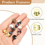 uxcell 30Pcs Metal Locking Pin Backs, Pin Keepers Locking Clasp Flat Head Clamp Needle Back Lock for DIY Brooch Crafts Badges Enamel Lapel, Gold