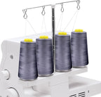 Tortoise 4 Cones of 3000 Yards Each Spool Thread for All Purpose, Quilting, Serger, Overlock Sewing Machines - 100% Polyester - 40S/2 Red