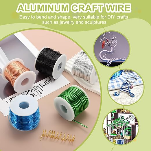 MECCANIXITY 18 Gauge Anodized Aluminum Craft Wire Bendable Bonsai Training Wire 492 Feet 1mm for Sculpting Crafts Wreath Floral Beading Jewelry Making, Purple