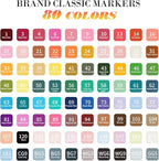 Alcohol Markers, 60 Colors Dual Tip Permanent Art Markers for Drawing,for Kids Adult Coloring, Alcohol, Based Ink Ideal for Book Painting and Card Making