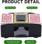 Unniweei Automatic Card Shuffler, Battery-Operated Electric Shuffler, Casino Card Game for Poker, Home Card Game, UNO, Phase10, Texas Hold'em, Blackjack, Home Party Club Game