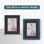 Somime 10 Pack Black Picture Frame 11x14 Mat Board,White Core Bevel Cut Mats 8.5x11, Whole Frame Mat Kit Includes 10 Picture Photo Mattes & 10 Backings & 10 Krystal Sleeve Bags