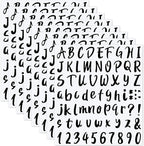Outus 576 Pieces 8 Sheets Letters Stickers Self Adhesive Vinyl Letter Alphabet Number Stickers Mailbox Numbers Sticker, Decals for Classroom Decor, Sign, Door(Black,1.5 Inch)
