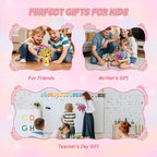 Mostop Crafts for Kids Ages 6-10, DIY Flower Bouquet Craft Kit with Buttons,Felt Flowers and 2 Vase, Poke in Arts and Crafts Birthday Gift Present for 6 7 8 9 10 Year Old Girls Flower Making Kit