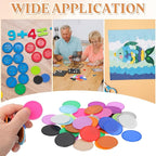 uxcell Plastic Poker Chips, Learning Counters Counting Counters Disks Markers Opaque Game Tokens for Game Play Math Counting