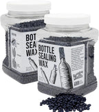 Blended Waxes, Inc. Bottle Sealing Wax, Pastille Wax Seal Beads For Wine, Beer, and Liquor Bottle Sealing, Seals Between 25-30 Bottles, 1 lb, Blue Metallic