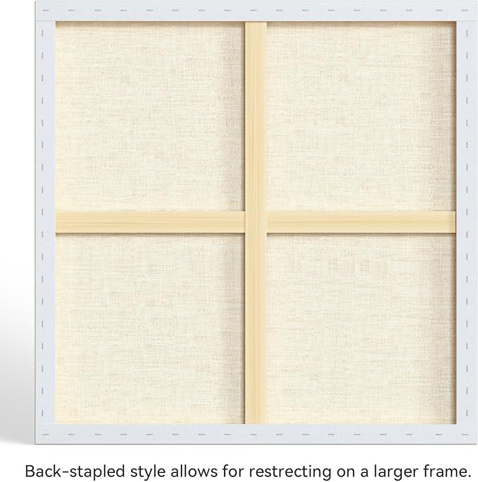 PHOENIX 36x36 Inch 2 Pack Artist Canvas - Extra Large Square Stretched Canvases for Painting - 3/4 Inch Profile, 100% Cotton 11 Oz. Gesso Primed White Blank Professional Canvas Oil & Acrylic Paints