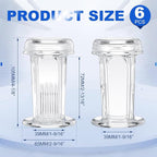 Sieral 6 Pieces Staining Jar 5 Slides Capacity Staining Tank 60 ml Glass Jar with Lid for Lab Microscope Supplies