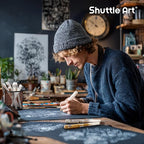 Shuttle Art White Gold Silver Gel Pens, 6 Pack 0.7mm, 1.0mm Metallic Gel Ink Pens Fine Point for Black Paper Highlighting Card Making Scrapbooking Coloring Writing Drawing School Office Home