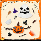 YOGFIT 36 Pack Halloween Pumpkin DIY Craft Clay Kit for Kids, Air Dry Moldable Clay DIY, Pumpkin Craft Kit for Halloween Decorations Indoor Outdoor Trick or Treat Party Favors