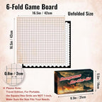 Foldable DND Battle Map Set – Reusable Dry Erase RPG Board with Double-Sided Square & Hex Grids, Tokens & Markers – Travel Starter Kits for D&D, Pathfinder and TTRPGs