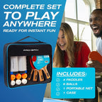 PRO SPIN All-in-One Ping Pong Set - Retractable Ping Pong Net for Any Table (72"), Ping Pong Paddles and Balls, Storage Case - Portable Table Tennis Family Games, Gifts for Boys & Girls