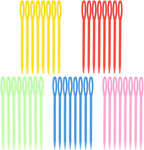 300 Piece Plastic Sewing Needle Set - Big Eye Safety Yarn & Crafting Needles - 3.54" Long - Ideal for Kids' Crochet, Darning & Handmade Projects - Random Color