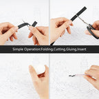 Uniquilling Quilling Kits Paper Quilling Kit for Adults Beginner, 8 * 10 in Paper Filigree Painting Kits, DIY Kits for Adults with Quilling Tools, Modern Wall Art for Living Room