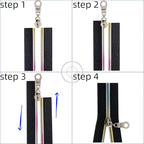 The Yards 10 Yards Bulk Navy Blue Nylon Coil Zipper with Silver Teeth - Replacement Sewing Zipper with 10PCS Sliders for DIY Sewing Craft Bags