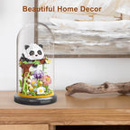 Panda Flower Building Set for Adult Plant Friend Set Bonsai Tree Party Favors for Kids Animal Building Blocks Valentines New Year Easter Birthday Gift for Boys Girls Age 6-12+(Panda Flowers)