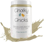 Chalky Chicks All-in-One Chalk Paint for Furniture or Cabinet - 32 Fl Oz - Matte Finish Olive Wood (Taupe) for Metal, Wood Furniture Paint - No Sanding All-in-One for Home Decor & Crafts, USA Made
