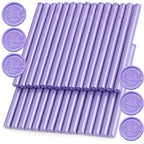 Pearl Purple Wax Seal Sticks, 30pcs Sealing Wax Sticks, HOSEALING Glue Gun Wax Seal Sticks for Wax Seal Stamp, Premium Sealing Wax for Wedding Invitations, Letter, Envelope (Mini Size)