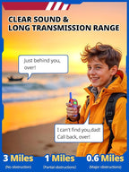 Walkie Talkies Toys for Kids Rechargeable, Long Range 2 Way Radio, Outdoor Camping Games Party Toys for 3 4 5 8-12 Year Old Boys Birthday Xmas Gift for Kids, 3 Pack