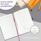 8 Pack Lined Journal Notebooks for Work, Travel, College, (A5 Size 100 GSM Thick Paper) - Classic Ruled, Hardcover Notepad for Writing 160 Pages, 5.5 x 8.3 inch - Multipack 8 Colors