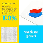 MEEDEN 12-Pack Canvas Boards for Painting, 16 × 20 Inches Blank White Canvas Panels, 100% Cotton, 8 oz Gesso-Primed, Canvas Art Supplies for Acrylic Pouring Airbrushing & Oil Painting