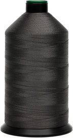 Extra Strong Bonded Nylon Thread #69 Tex70 – 16 OZ, 6000yds, Versatile Stitching Solution for Leather, Upholstery, Canvas Repair and More (Dark Gray)