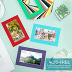 15 Pack 4x6 Picture Mats, Mixed Colors Frame Mattes for 3x5 Pictures Photo Frame Mat Core Bevel Cut Mat Board Show Kit for Photos, Prints, Artworks