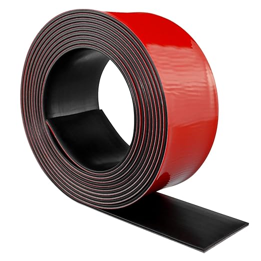 Neoprene Rubber Strips Self Adhesive Solid Rubber Sheets, Rolls & Strips for DIY Gaskets Crafts Pads Seals Warehouse Flooring Neoprene Sheet with Adhesive Backing (2" Wide x 1/5" Thick x 10' Long)