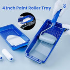 Mister Rui Paint Tray 4 Inch, 5 Pack, Plastic Paint Tray, Textured Paint Roller Tray, Small Paint Trays for Painting
