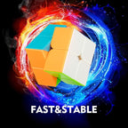 2x2 Stickerless Speed Cube Magic Puzzle Cube for Kids & Adults | Smooth Brain Teaser Toy