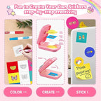 Sticker Maker for Kids - Make Your Own 60 Stickers with DIY Puffy Sticker Kit - Create a 3D Sticker Machine Arts and Crafts for Kids Ages 6-12 - Fun Craft Kits & Gifts for Girls Boys Year Old