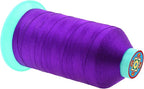 Mandala Crafts Bonded Nylon Thread True Purple Heavy Duty Sewing Threads - 1250 YDs Size 138 420D T135 Tex 135 Thread for Leather Jeans Weaving Outdoor Marine Upholstery Threads