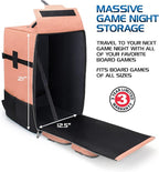 ENHANCE Collector's Edition Board Game Backpack - Reinforced Rigid Board Game Storage with Padded Shoulder Straps, Carrying Handle, and Accessories Pockets for Dice, Cards, More (Dragon Pink)