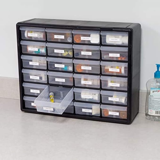 Akro-Mils 24 Drawer Hardware, Craft and Office Supply Storage Cabinet Bundle (2-pack)