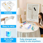 JDiction UV Light for Resin, Wireless UV Resin Lamp with 48 LED Beads, Long Time Setting (1min, 3min, 5min, 10min), Rechargeable 48W Powerful Cordless Curing Tool for Jewelry Making Crafts