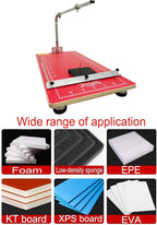 110V Hot Wire Foam Cutter with Scale, 30.7" ×15 ", 36W Professional Heat Cutting Machine for Foam, Sponge, EPE, Ribbon, KT Board, Adjustable Angle and Temperature