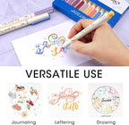 WRITECH Arts Sign Brush Pen Brush Tip Marker Felt Tip Water Based Ink Color Pens 12 Assorted Vintage Colors Great for Lettering Journaling Calligraphy (Vintage)