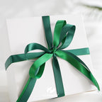 HUIHUANG Forest Green Satin Ribbon 1/2 inch X 50 Yards Continuous, Green Double-Faced Satin Ribbon for Gift Wrapping, Bows, DIY Crafts, Flower Bouquet, Holiday Home Decor