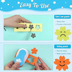 Flower Hole Punch for Paper Craft Size Out 2-Inch, Cherry Blossoms Punches, Craft Lever Punch Handmade, Tool Flower Punch for Scrapbook, Festival Cards, DIY Arts
