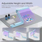 PPESULK Cordless UV Light for Resin Curing, Rechargeable Fast UV Light with 34 Beads and LCD Timer Display, Foldable Resin Curing Machine for Resin Molds, DIY Crafts, Jewelry Making(Blue)