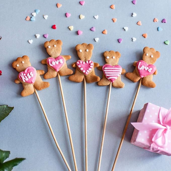 HOPELF 100PCS Dowel Rods Wood Sticks Wooden Dowel Rods - 1/8 x 6 Inch Bamboo Sticks - for Crafts，Hardwood Dowel Rod Assortment，Wooden Rod Sticks Doweling Rods， Cake Dowels and DIYers.