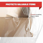 Stretch Wrap with Handle Industrial Strength 4 Pack 11" x 1000 Ft 60 Gauge Thick (15 Micron) Shrink Wrap Roll for Moving Supplies, Furniture, Pallets, Plastic Wrap for Packing, Heavy Duty Stretch Film