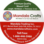 Mandala Crafts 2mm 109 Yards Light Blue Cotton Waxed Cord for Jewelry Making Bracelet Cord Waxed String - Beading String Thread Jewelry Cords for Necklaces String