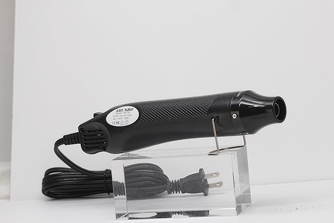 Mini Heat Gun, 300W Dual Temperature Hot Air Gun (110V) with 6.6ft Long Cable & Reflector Nozzle - Ideal for Epoxy Resin Crafts, Shrink Wrapping, Embossing & Vinyl Wrap (‎MF300 Constant Temperature)