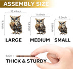 Jigfoxy Wooden Puzzles for Adults, Mechanical Owl Wood Puzzles Adult, Unique Animal Shape Wooden Jigsaw Puzzles for Adults, Birthday Gifts for Puzzle Lovers, Family(L-13.4 * 9.1in-200pcs)