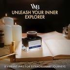 Wordsworth and Black Fountain Pen Ink Bottle (50 ml) Premium Luxury Edition, [Royal Blue] Fountain Pens Bottled Ink; Classic Designed Bottle Smooth Flow 50 ml